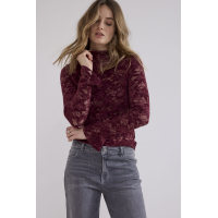 Tramontana Top Velvet Lace Pomegranate